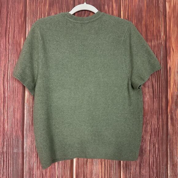 Abercromobie & Fitch Skimming Crew Sweater Tee Sage Green Short Sleeve Size XL - Picture 6 of 6
